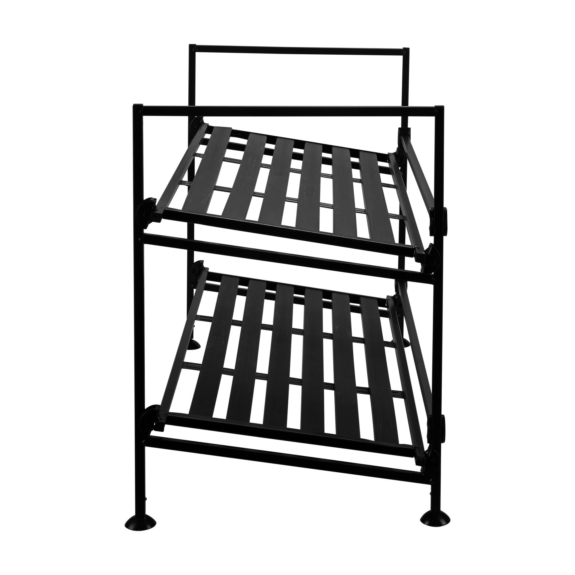 Organize It All Espresso 2-Tier Shoe Rack